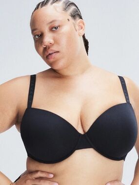 Savage x Fenty COTTON ESSENTIALS DEMI T-SHIRT BRA in Black Caviar